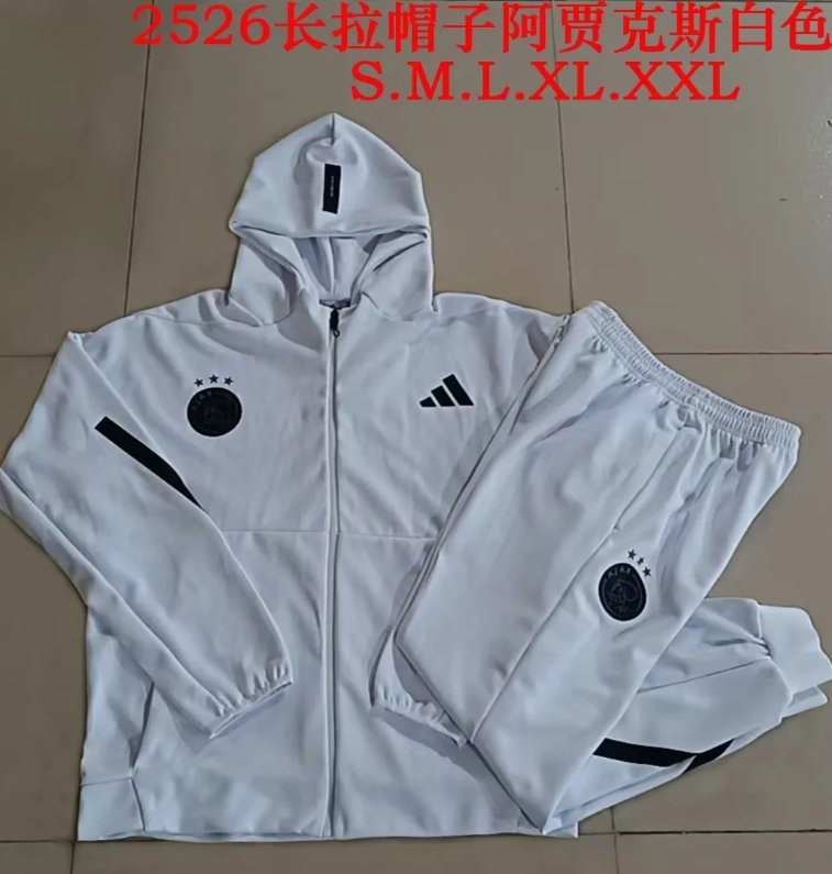 AAA Quality Ajax 25/26 Hoodie Tracksuit - White
